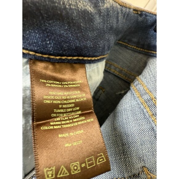 Kut From The Kloth Jeans Bardot Crop Skinny Boyfriend Distressed Women’s Sz 12 - Picture 10 of 12